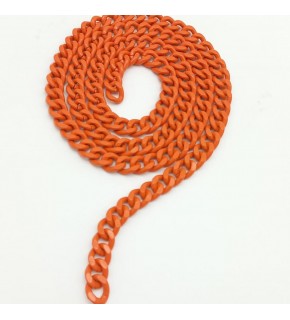 Çanta Aksesuar Renkli Metal Zincir Turuncu 120 Cm