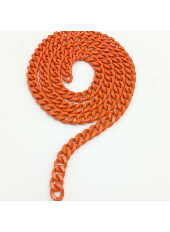 Çanta Aksesuar Renkli Metal Zincir Turuncu 120 Cm