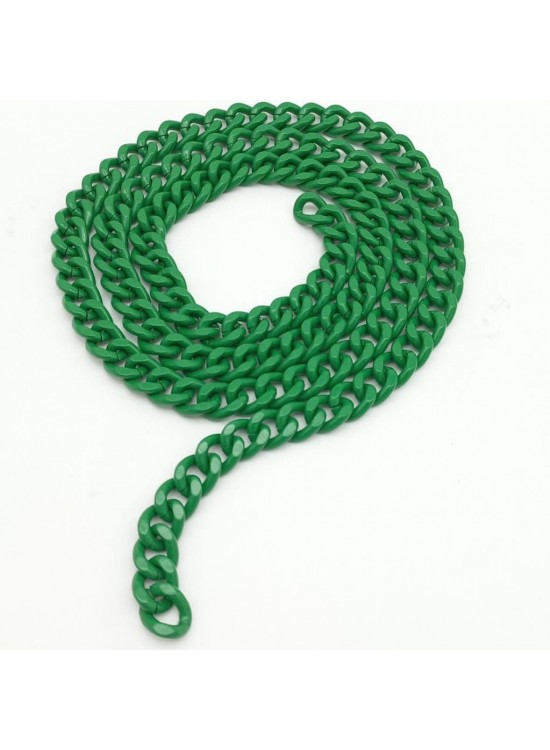 Çanta Aksesuar Renkli Metal Zincir Yeşil 120 Cm