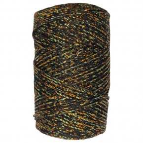 Çanta Aksesuar Renkli Simli Polyester Makrome Siyah Renk 200 gr No:01