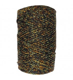 Çanta Aksesuar Renkli Simli Polyester Makrome Siyah Renk 200 gr No:01