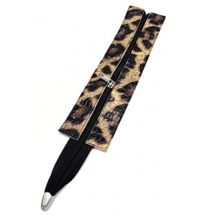 Çanta Aksesuar Rugan Croco Leopar  Renk 28 Cm Derili Fermuar Gümüş  Metalli