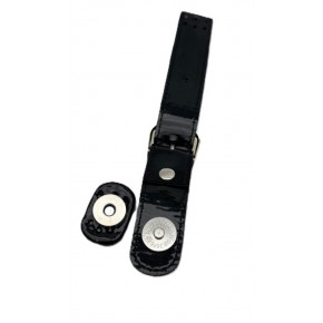 Çanta Aksesuar Rugan Deri 18 cm Tokalı Çanta Kapağı Siyah Renk Gümüş Metalli