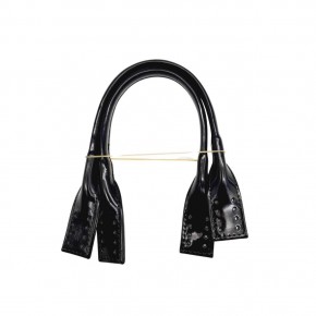 Çanta Aksesuar Rugan Deri Pelikan Model Kısa Çanta Sapı Siyah Renk