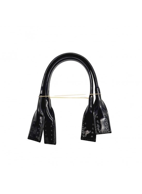 Çanta Aksesuar Rugan Deri Pelikan Model Kısa Çanta Sapı Siyah Renk