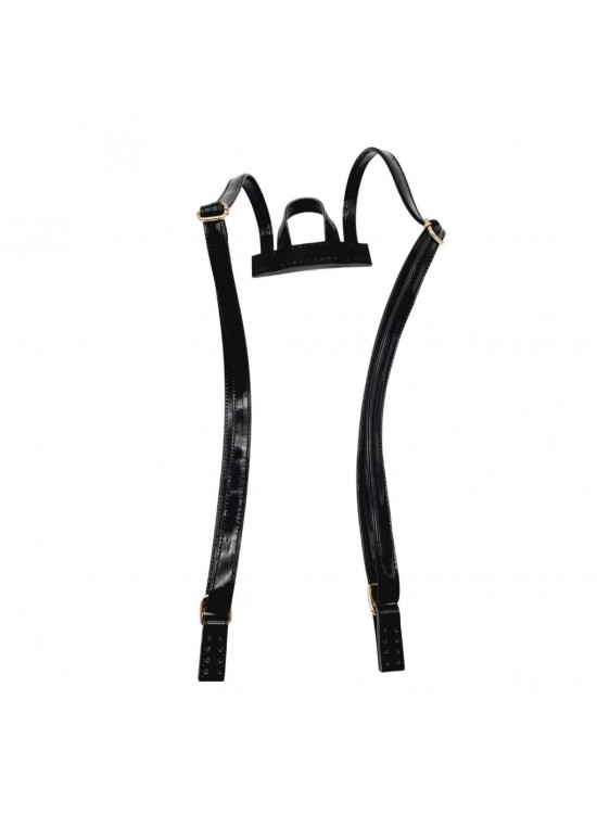 Çanta Aksesuar Rugan Deri Sırt Çantası Sapı Siyah Renk Light Gold Metalli Çanta Aksesuar Rugan Deri Sırt Çantası Sapı Siyah Renk Light Gold Metalli