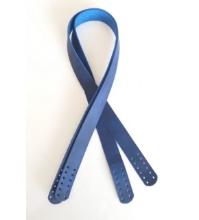 Çanta Aksesuar Saks Mavi Crazy Oil Renk Gerçek Deri 70X2.3 Cm Çift Sap