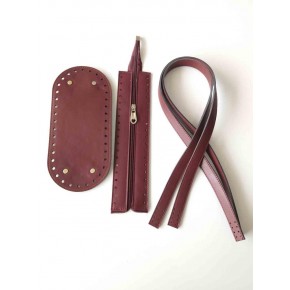 Çanta Aksesuar Sap Taban Fermuar Seti Bordo