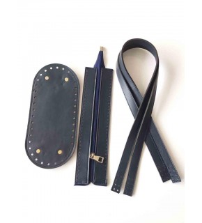 Çanta Aksesuar Sap Taban Fermuar Seti Lacivert