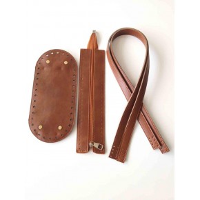 Çanta Aksesuar Sap Taban Fermuar Seti Taba