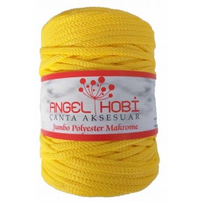 Çanta Aksesuar Sarı Renk 5 Mm Jumbo Polyester Makrome No:4