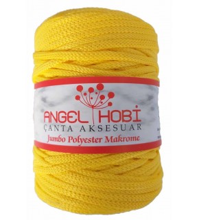 Çanta Aksesuar Sarı Renk 5 Mm Jumbo Polyester Makrome No:4