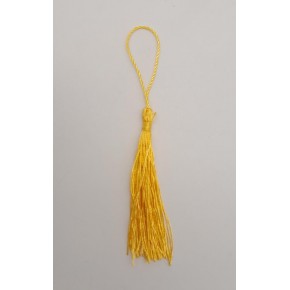 Çanta Aksesuar Sarı Renk Floş Püskül 1 Adet