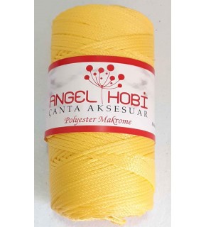 Çanta Aksesuar Sarı Renk Polyester Makrome