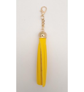 Çanta Aksesuar Sarı Suni Deri Kovanlı Püskül Light Gold Metalli