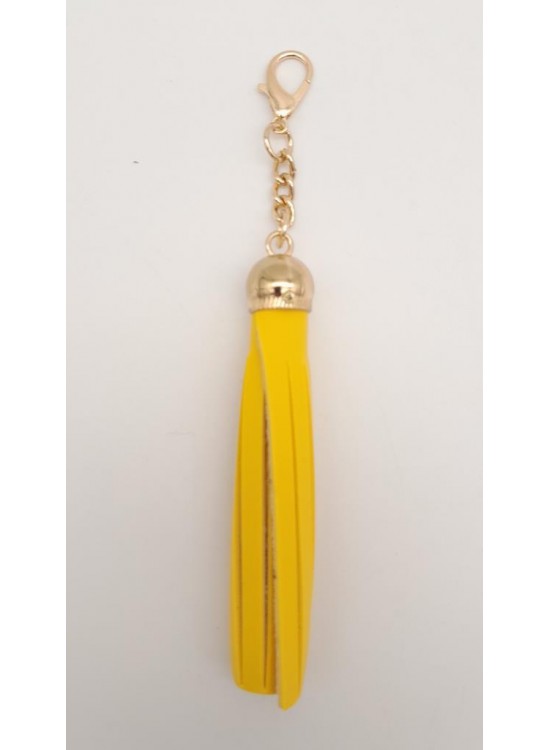 Çanta Aksesuar Sarı Suni Deri Kovanlı Püskül Light Gold Metalli