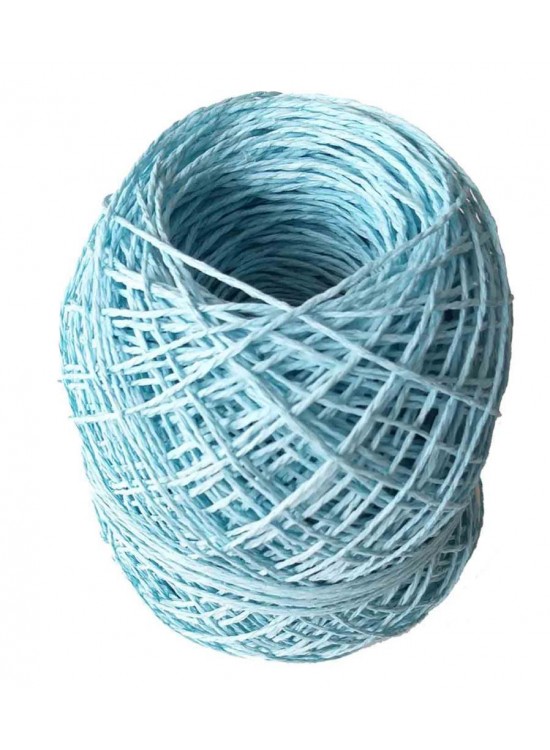 Çanta Aksesuar Sarılmış Kağıt İp Buz Mavi 100 Gram Çanta Aksesuar Sarılmış Kağıt İp Buz Mavi 100 Gram