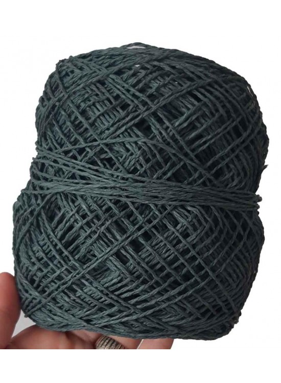 Çanta Aksesuar Sarılmış Kağıt İp Koyu Yeşil