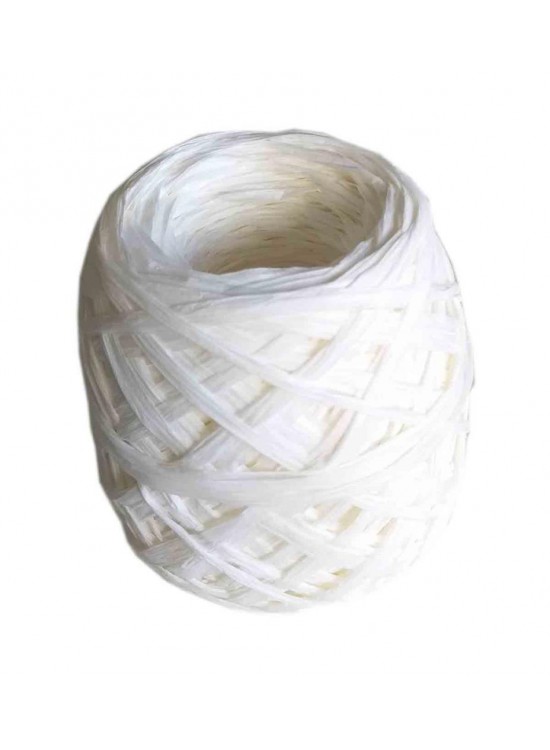 Çanta Aksesuar Sarılmış Rafya Beyaz Renk 100 Gr