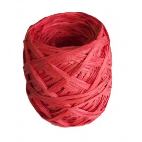 Çanta Aksesuar Sarılmış Rafya Kırmızı Renk 100 Gr