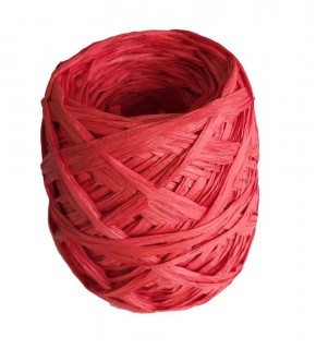 Çanta Aksesuar Sarılmış Rafya Kırmızı Renk 100 Gr