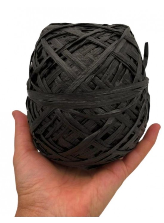 Çanta Aksesuar Sarılmış Rafya Siyah Renk 100 Gr