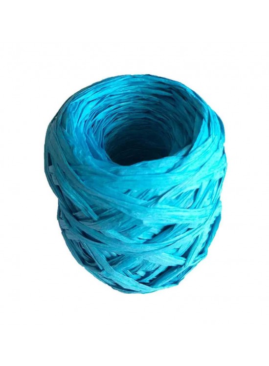 Çanta Aksesuar Sarılmış Rafya Turkuaz Renk 100 Gr