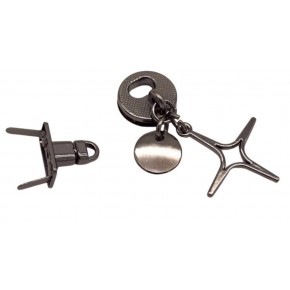 Çanta Aksesuar Sarkaç Yıldız Süslü Füme Renk Çanta Kilidi