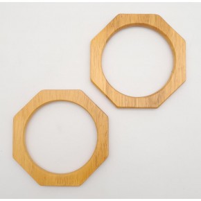 Çanta Aksesuar Sekizgen 12 cm Ahşap Çanta Sapı