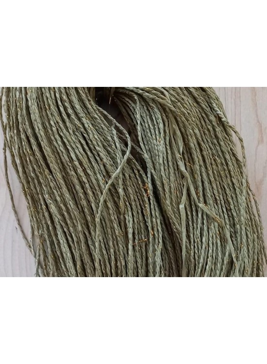 Çanta Aksesuar Simli Kağıt İp Fıstık Yeşili Renk 400 gr