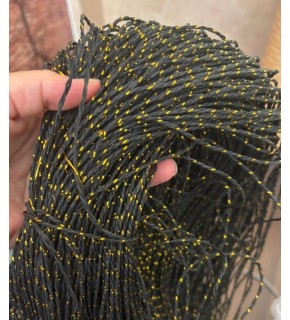 Çanta Aksesuar Simli Kağıt İp Siyah Renk 300 gr