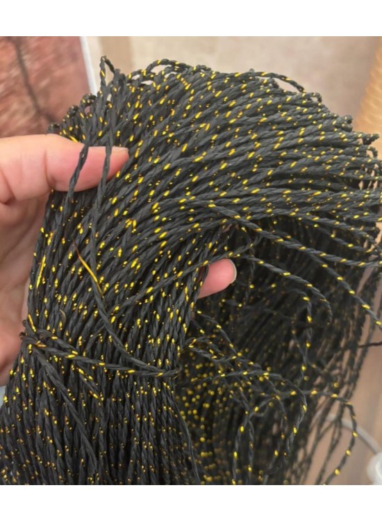 Çanta Aksesuar Simli Kağıt İp Siyah Renk 300 gr