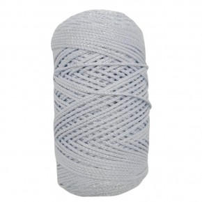 Çanta Aksesuar Simli Polyester Makrome Bebe Mavi Renk 200 gr