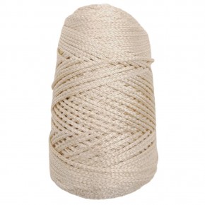 Çanta Aksesuar Simli Polyester Makrome Bej Renk 200 gr