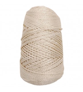 Çanta Aksesuar Simli Polyester Makrome Bej Renk 200 gr