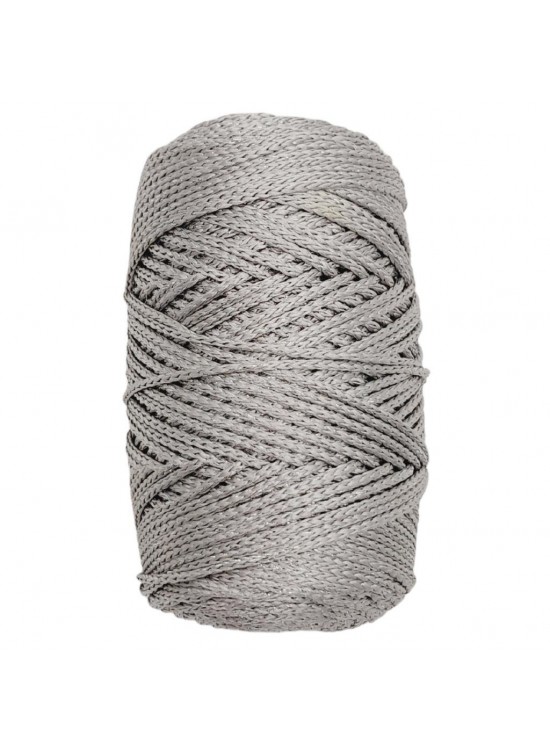 Çanta Aksesuar Simli Polyester Makrome Gri Renk 200 gr