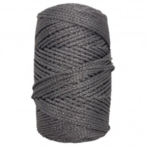 Çanta Aksesuar Simli Polyester Makrome Koyu Gri Renk 200 gr