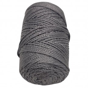 Çanta Aksesuar Simli Polyester Makrome Koyu Gri Renk 200 gr