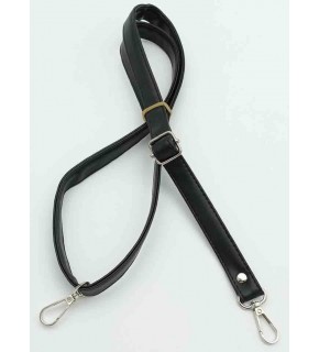 Çanta Aksesuar Siyah 125X2 Cm Çanta Sapı Sürgütlü Gümüş Metal