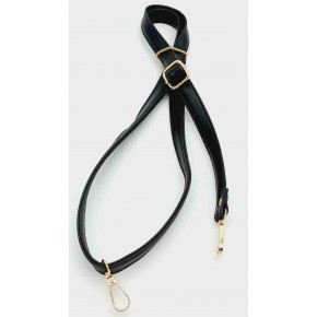 Çanta Aksesuar Siyah 125X2 Cm Çanta Sapı Sürgütlü Light Gold Metal