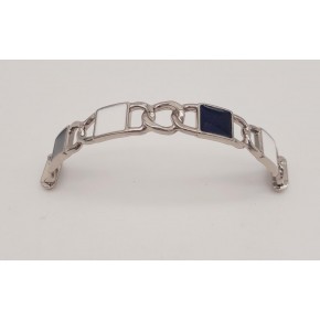 Çanta Aksesuar Siyah Beyaz Kare Desenli Gümüş Çanta Tutma Sapı