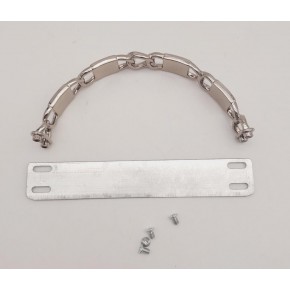 Çanta Aksesuar Siyah Beyaz Kare Desenli Gümüş Çanta Tutma Sapı