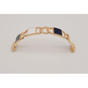 Çanta Aksesuar Siyah Beyaz Kare Desenli Light Gold Çanta Tutma Sapı