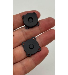 Çanta Aksesuar Siyah Dikilebilir Mıknatıslı Çıtçıt