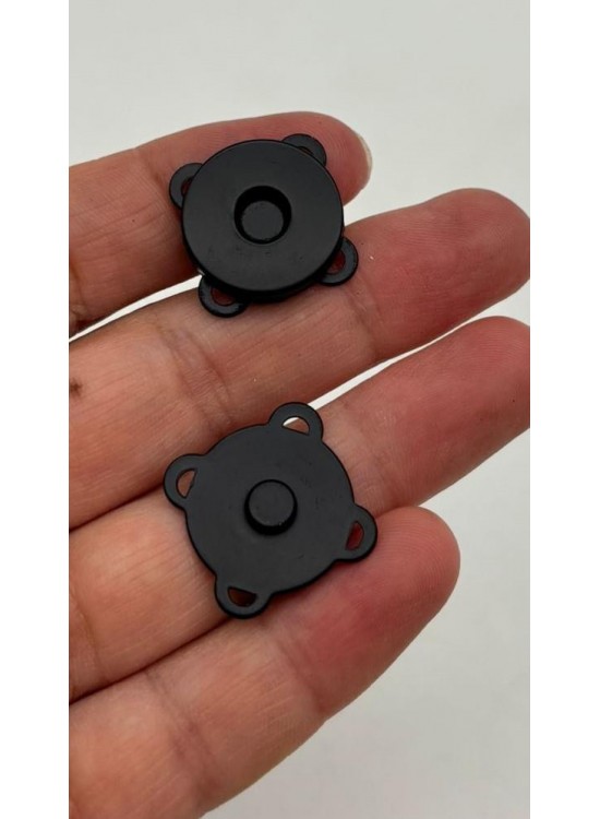 Çanta Aksesuar Siyah Dikilebilir Mıknatıslı Çıtçıt