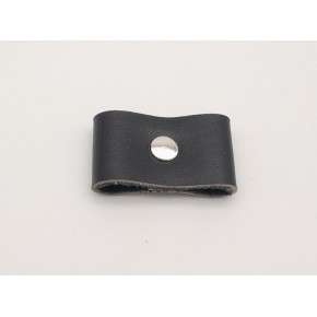 Çanta Aksesuar Siyah Gerçek Deri Büzgülük Gümüş Metalli