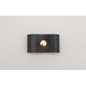 Çanta Aksesuar Siyah Gerçek Deri Büzgülük Light Gold Metalli