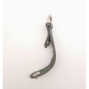 Çanta Aksesuar Siyah Gerçek Deri Çıtçıtlı Sapucu Böce Gümüş Metalli 1 Adet