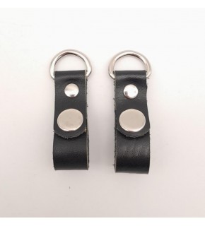 Çanta Aksesuar Siyah Gerçek Deri Çıtçıtlı Sapucu Böce Gümüş Metalli