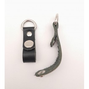 Çanta Aksesuar Siyah Gerçek Deri Çıtçıtlı Sapucu Böce Gümüş Metalli